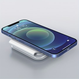 3 In 1 Wireless Charger For IPhone,Magnetic Foldable 3 In 1 Charging Station,Travel Charger For Multple Devices For IPhone 14/13/12 Series,AirPods 3/2/Pro,iWatch(Adapter Included)
