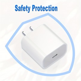 1pc 20W USB C Charger PD Fast Charger Block USB-C Wall Charger Power Adapter Compatible With IPhone 14/14 Pro Max/iPhone 13/12 Pro Max/SE/11