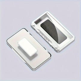 1pc Rotating Waterproof Mobile Phone Box, Punch-free Wall Mounted Touch Screen Bracket, Bathroom Shower Phone Holder, Plastic Mobile Phone Storage Box, Bathroom Accessories