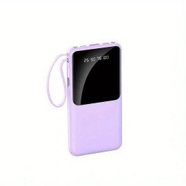 20000mAh & 10000mAh Portable Battery Charger - Type C Power Bank With LED Display, Compatible With IPhone & Samsung Smart Devices - White