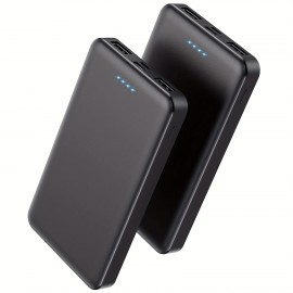 Portable Charger Power Bank 10000mAh Ultra Slim Design Portable Phone Charger With Type C Input & 2 Output Backup Charging External Battery Pack For Smart Phone, Android Phone,Tablet Etc.Compatible With IPhone 15 14 13,12 11 X 8 7 6 , Samsung S20,