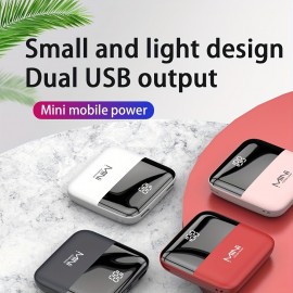10000mAh 5V2A Fast Charging Mini Cute Portable Pocket Power Bank, Small Size Large Capacity High Appearance