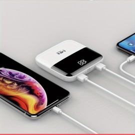 10000mAh 5V2A Fast Charging Mini Cute Portable Pocket Power Bank, Small Size Large Capacity High Appearance