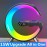15W Wireless Charger Pad Stand APP Control LED RGB Alarm Clock Desk Lamp Speaker Fast Charging Station For IPhone/Samsung/Xiaomi