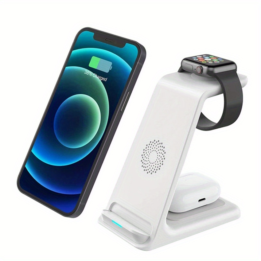 15w wireless charger stand pad for iphone 14 13 12 11 x iwatch 3 in 1 fast charging dock station for airpods pro iwatch 8 7 details 11