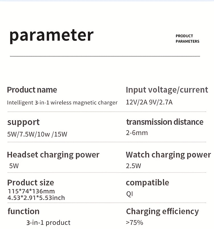 multifunctional wireless charger-3 in 1 multifunctional wireless charger charging station mobile phone holder for iphone iwatch airpods details 20