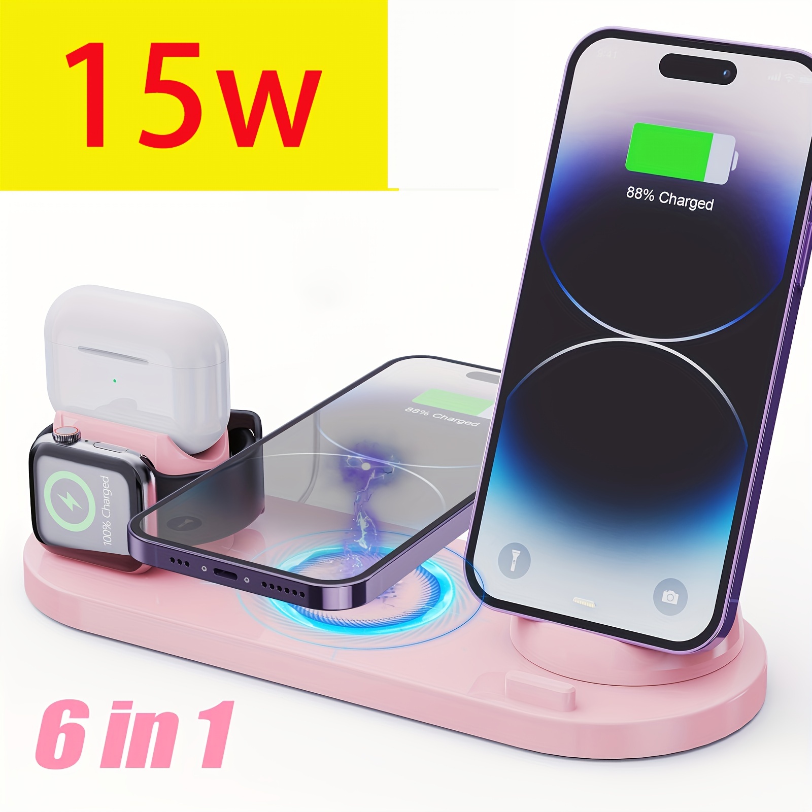 10 in 1 wireless charger stand for iphone 14 13 12 11 samsung xiaomi fast charging dock station for airpods pro iwatch 7 details 0