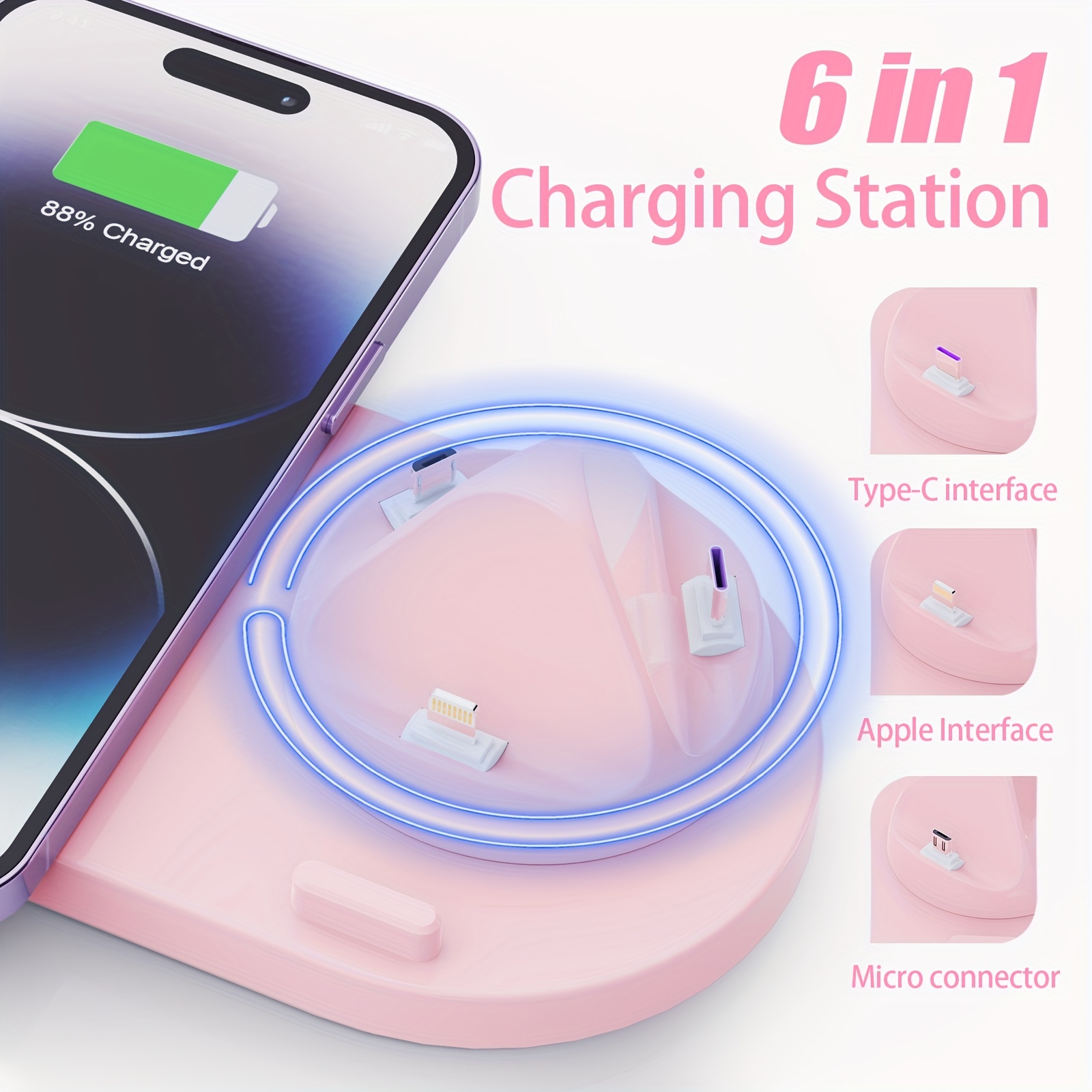 10 in 1 wireless charger stand for iphone 14 13 12 11 samsung xiaomi fast charging dock station for airpods pro iwatch 7 details 1