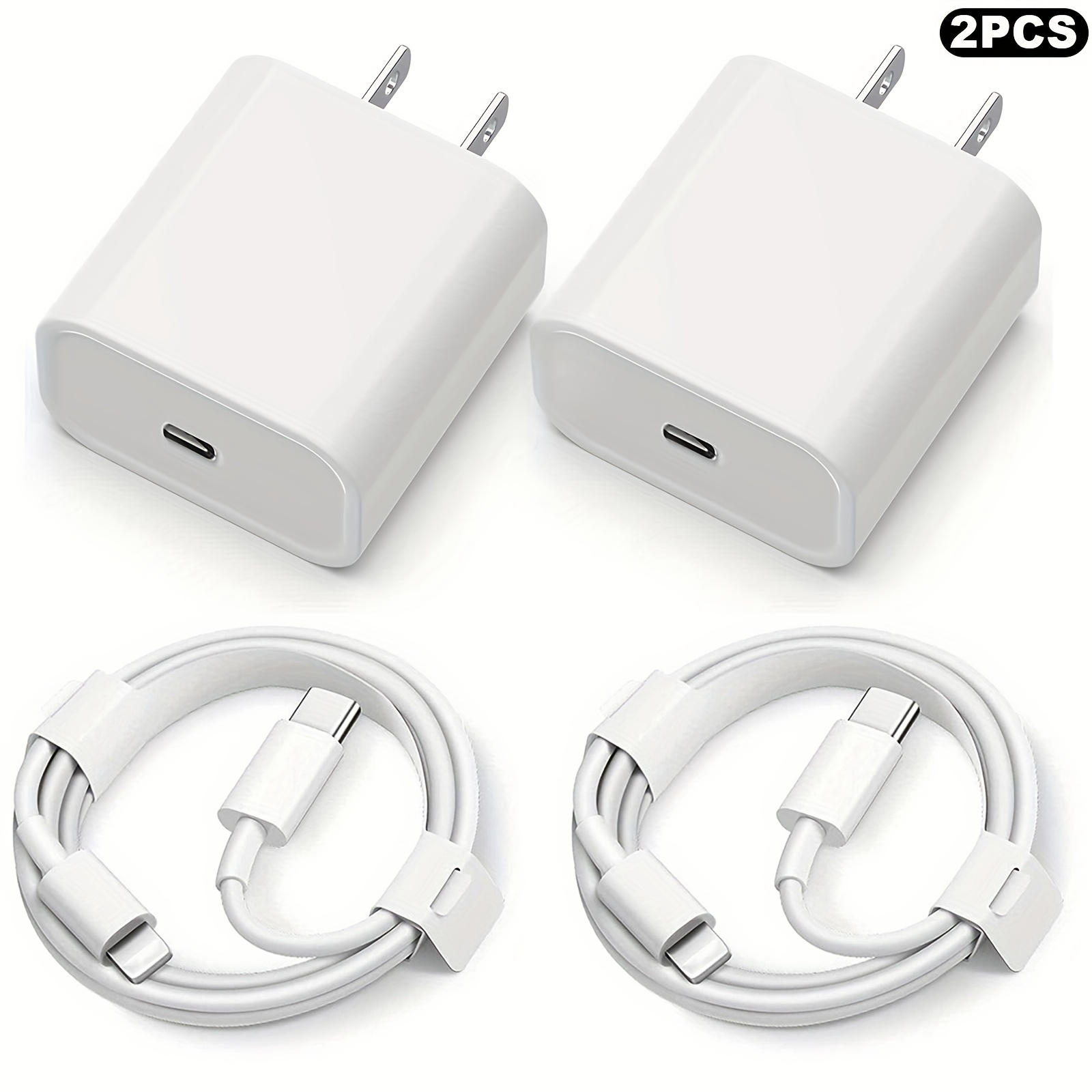 2pcs for iphone 14 13 12 11 fast charger 20w rapid usb c charger with usb c to for apple charging cable pd adapter details 1